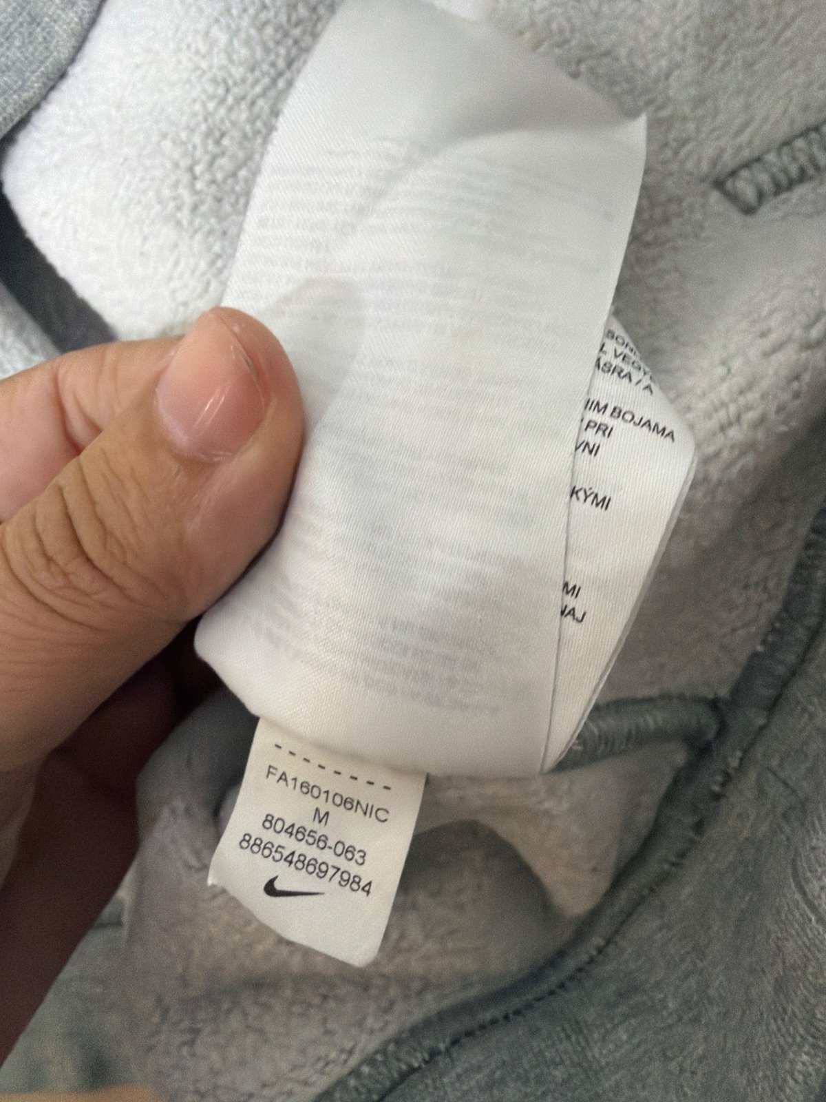 Nike Sudadera Capucha Gris Swoosh Bordado Rojo Vintage — foto 6