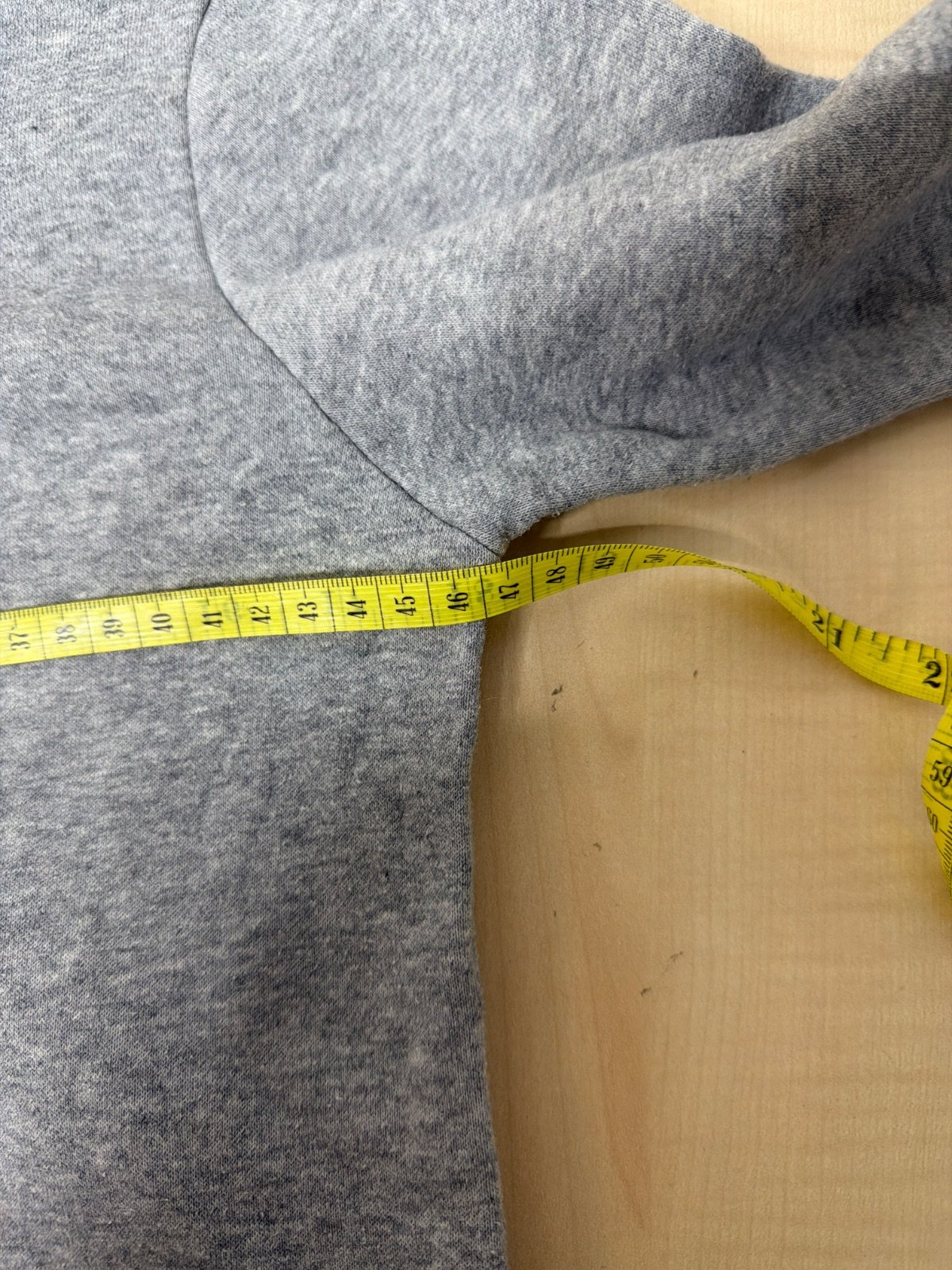 Sudadera Nike capucha gris swoosh azul streetwear vintage — foto 4