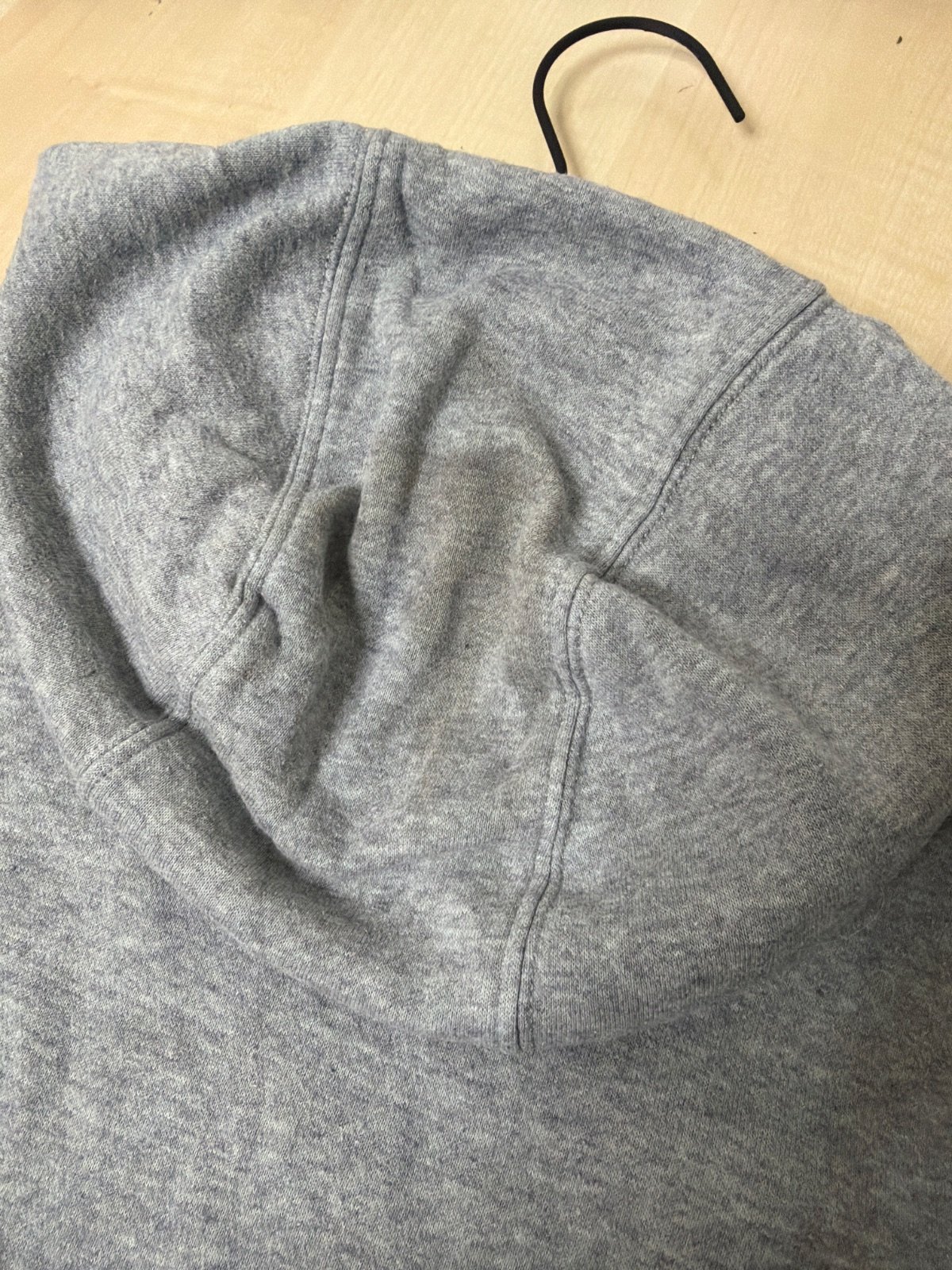 Sudadera Nike capucha gris swoosh azul streetwear vintage — foto 3