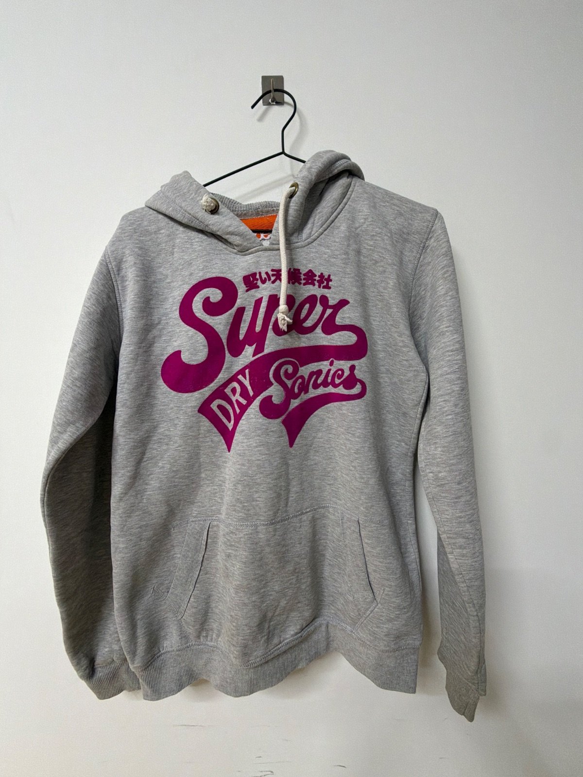 Superdry Sudadera Capucha Sonics Gris Estampado Streetwear