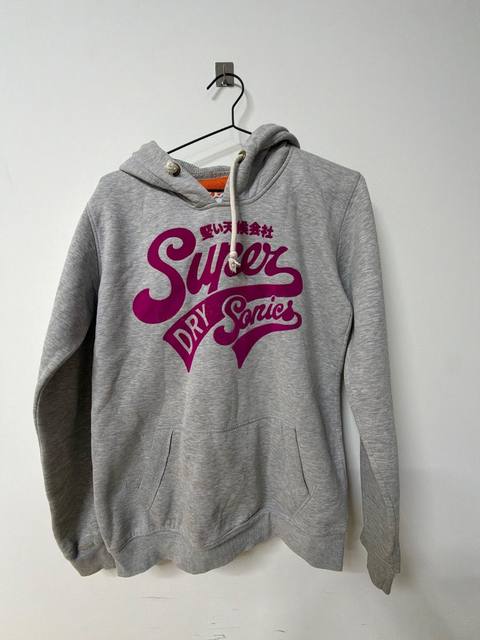 Superdry Sudadera Capucha Sonics Gris Estampado Streetwear