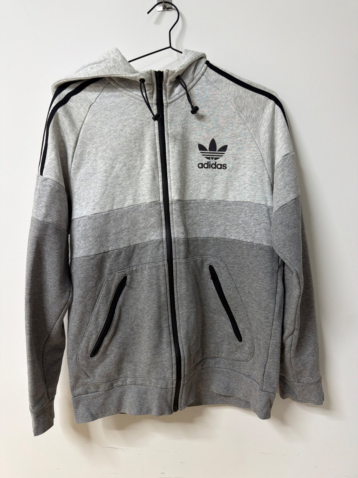 Adidas Originals sudadera capucha gris M streetwear vintage