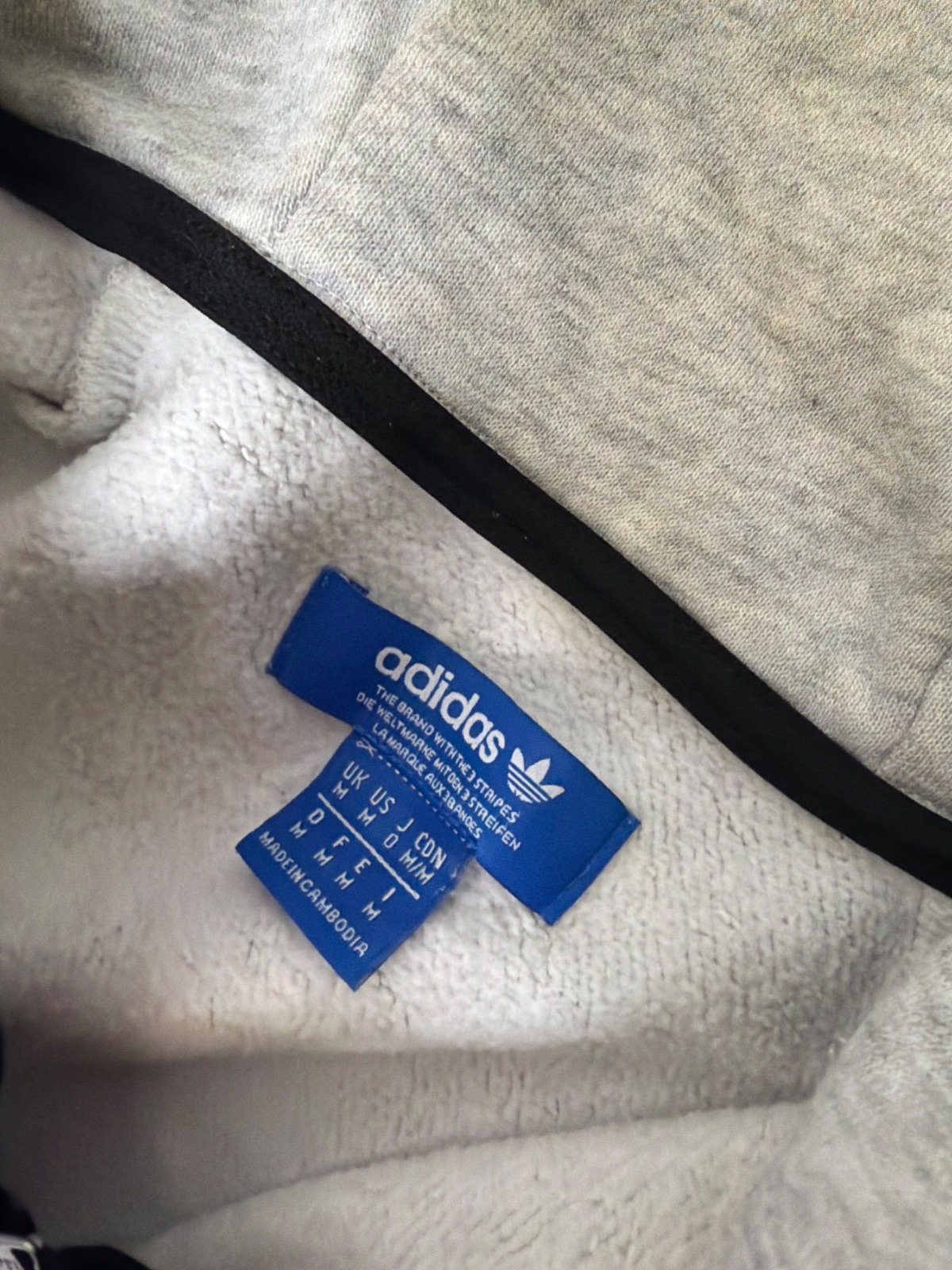 Adidas Originals sudadera capucha gris M streetwear vintage — foto 4
