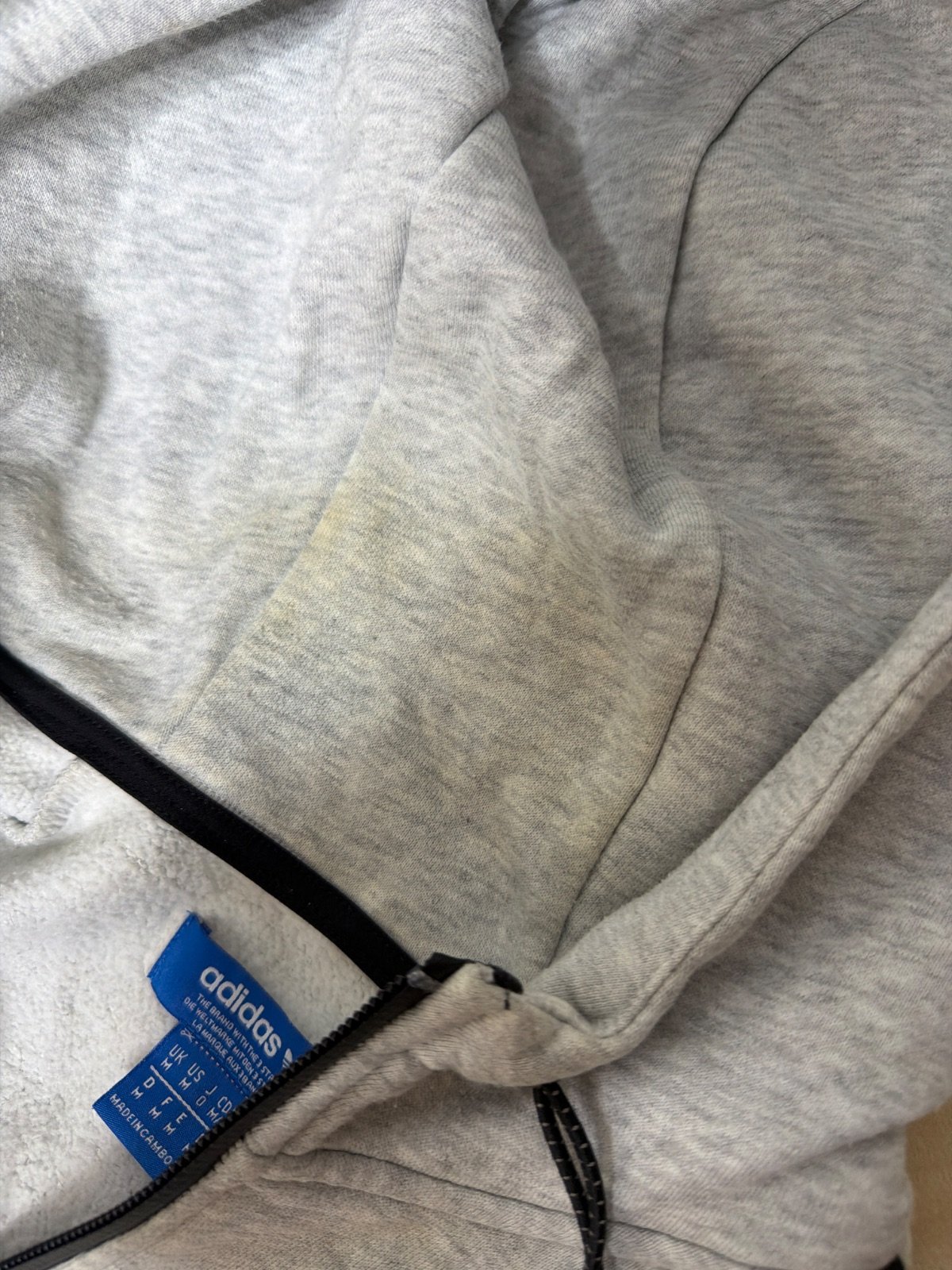 Adidas Originals sudadera capucha gris M streetwear vintage — foto 3