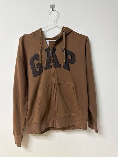 Sudadera GAP capucha marrón Talla S borreguito vintage