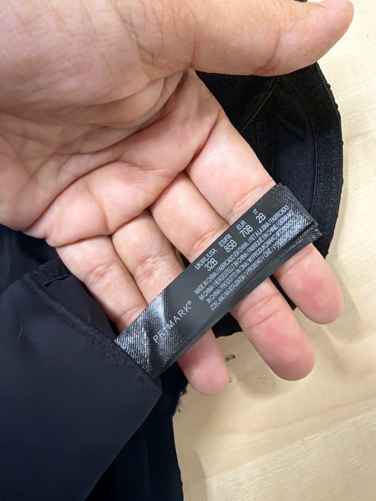Primark corset negro monograma T85B/32B Y2K fiesta — foto 3