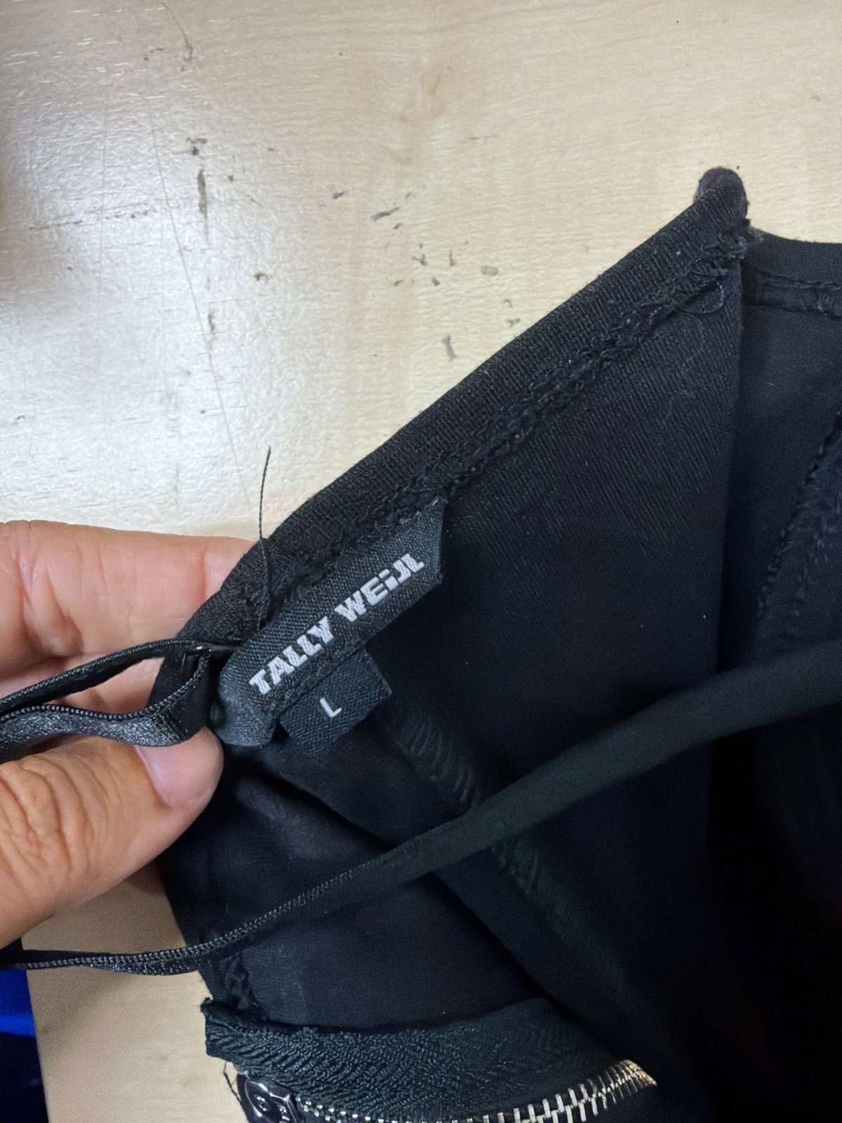 Tally Weijl corsé top negro L cremallera Y2K vintage — foto 3