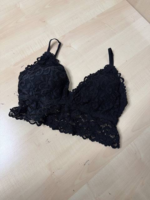 Top bralette encaje negro sin aros Talla única Sexy Vintage