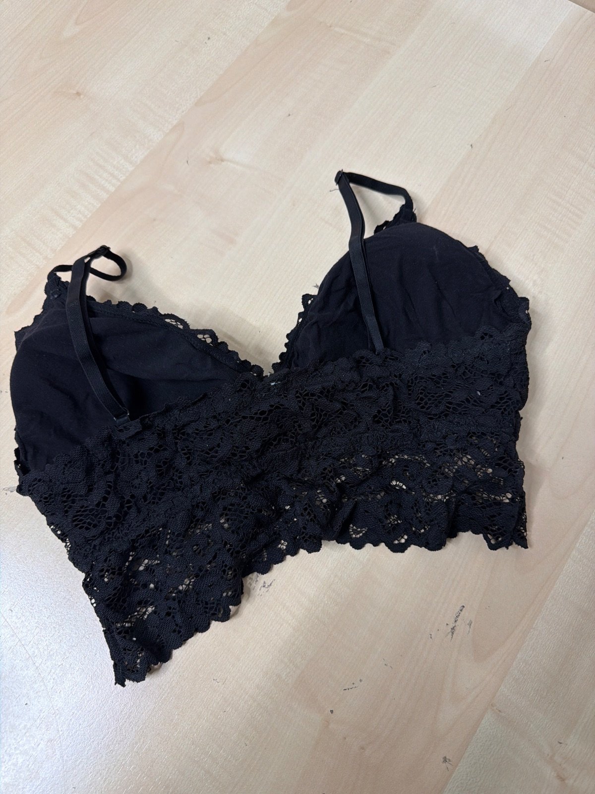 Top bralette encaje negro sin aros Talla única Sexy Vintage — foto 3