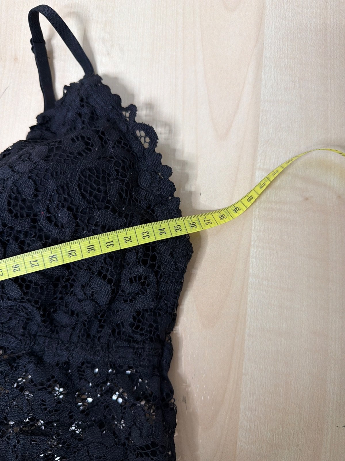 Top bralette encaje negro sin aros Talla única Sexy Vintage — foto 6