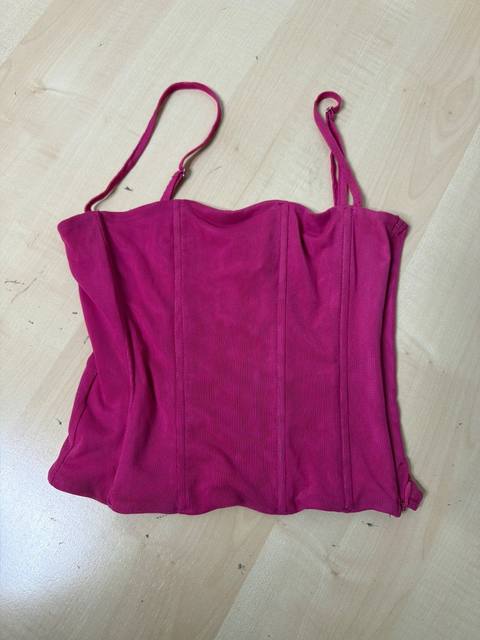 Tiger Mist corset top rosa fucsia malla Y2K streetwear