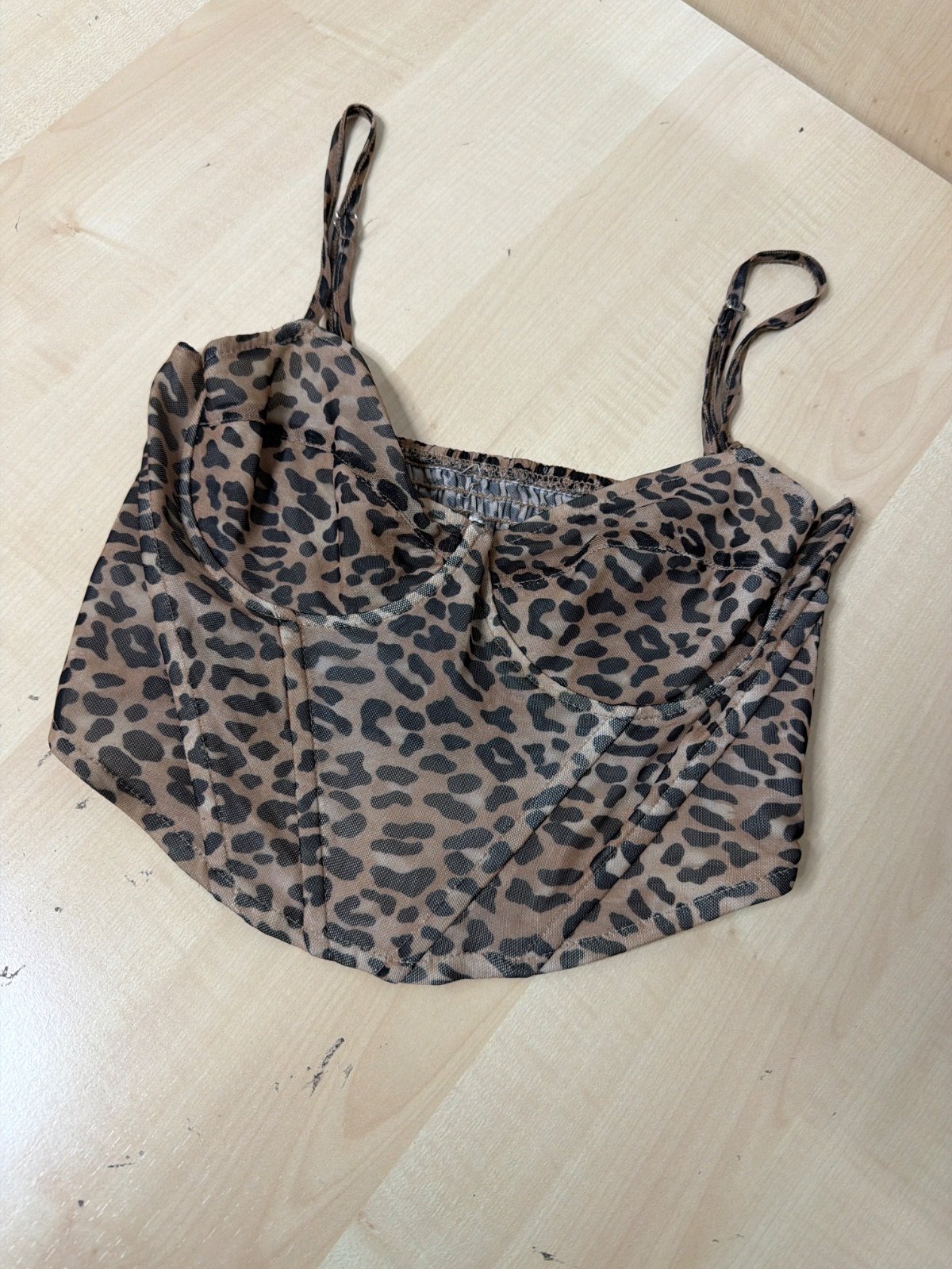 Corset animal print leopardo S/M vintage y2k streetwear