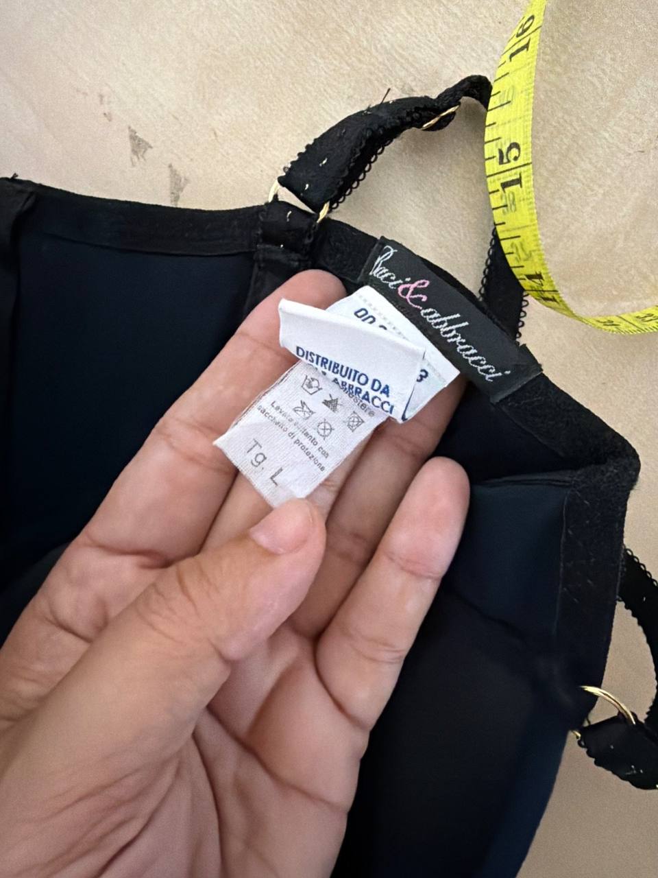 Corsé Vintage Y2K Baci & Abbracci Negro con Lazadas - Talla L — foto 5