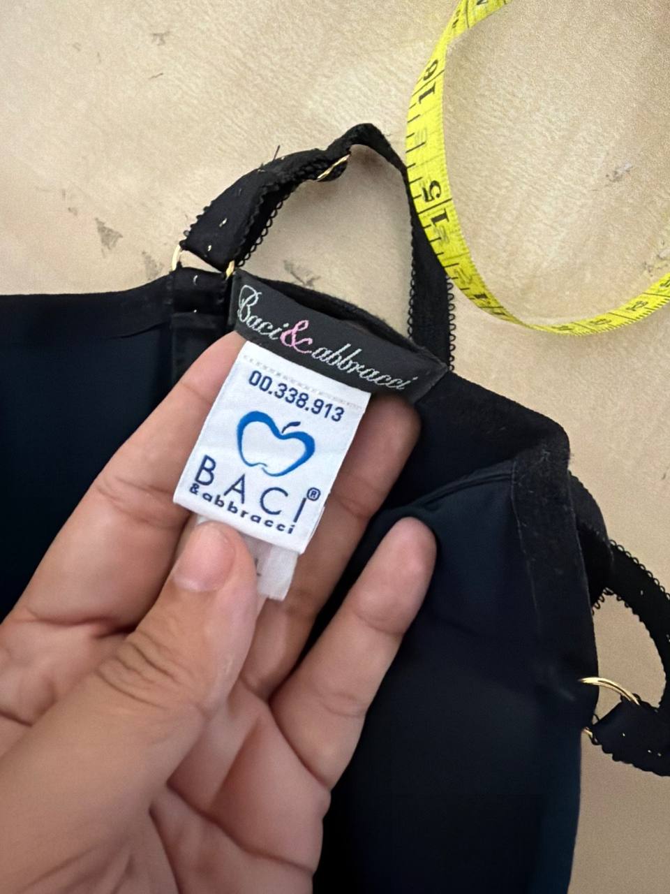 Corsé Vintage Y2K Baci & Abbracci Negro con Lazadas - Talla L — foto 4