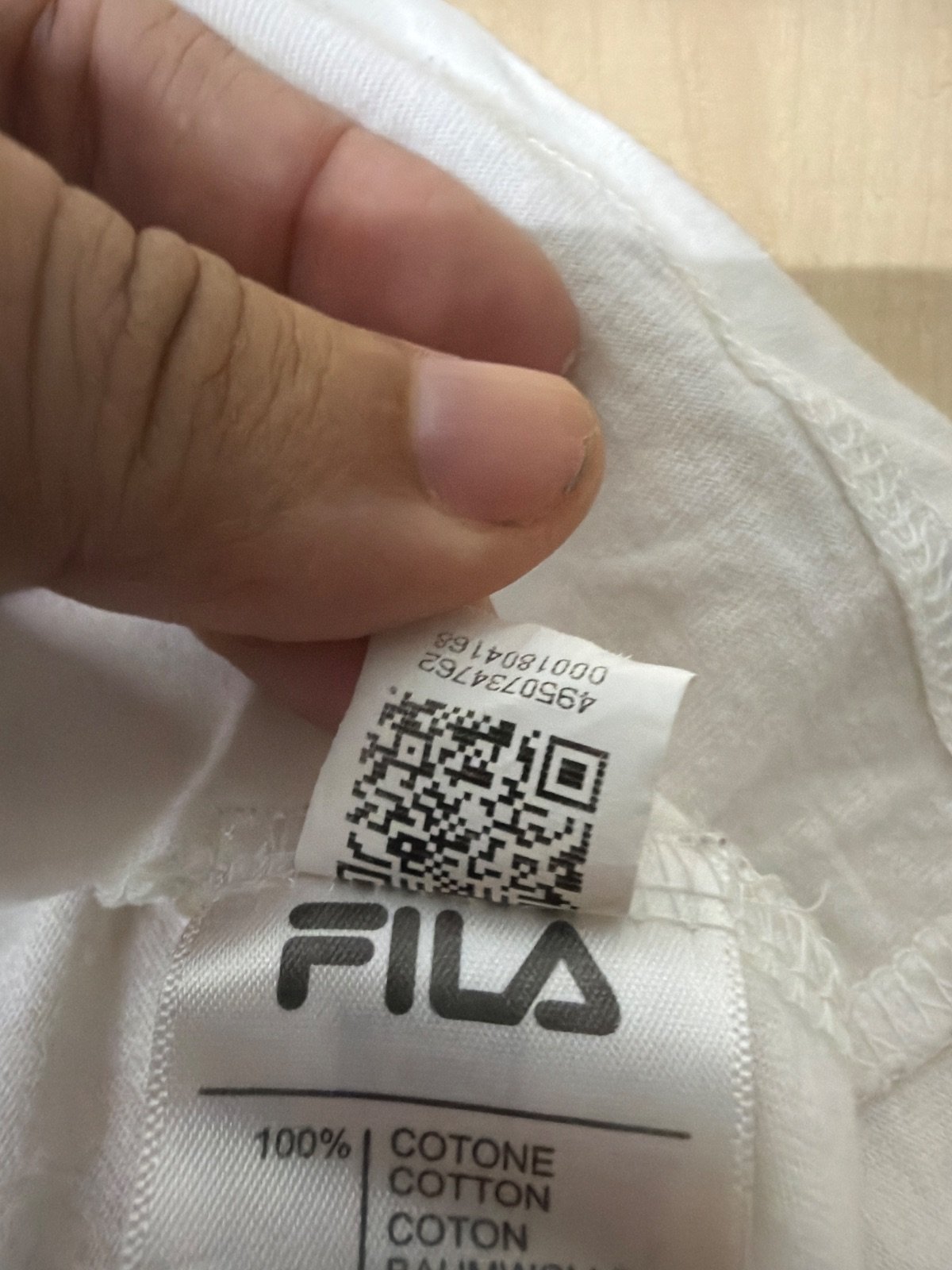 Fila camiseta cuadros logo blanca Talla S vintage retro — foto 6