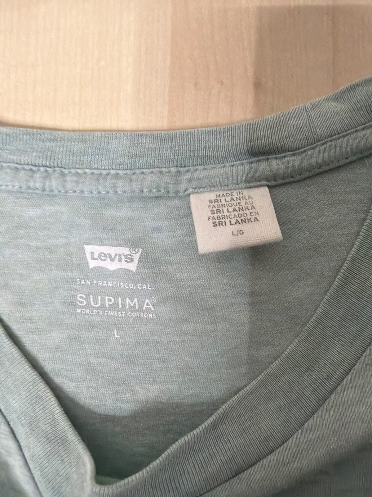 Camiseta Levi's manga corta bolsillo Talla L Verde Vintage — foto 3