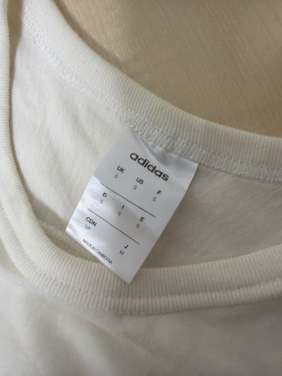 Adidas Camiseta Code of Sport Talla S Crema Streetwear Vintage — foto 5