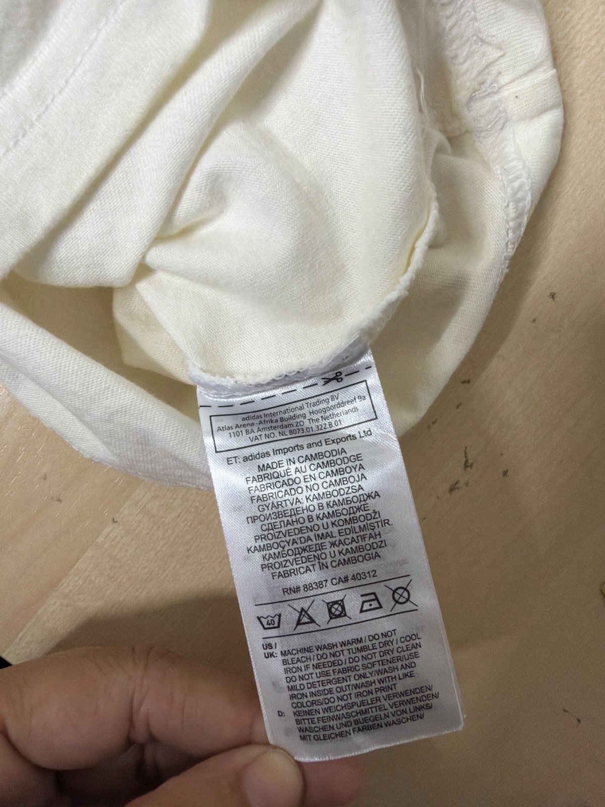 Adidas Camiseta Code of Sport Talla S Crema Streetwear Vintage — foto 8