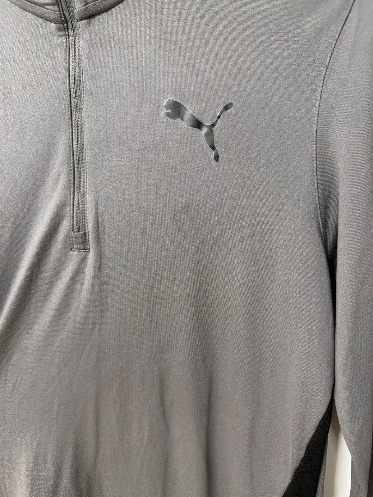 Camiseta Puma técnica manga larga S gris media cremallera — foto 2