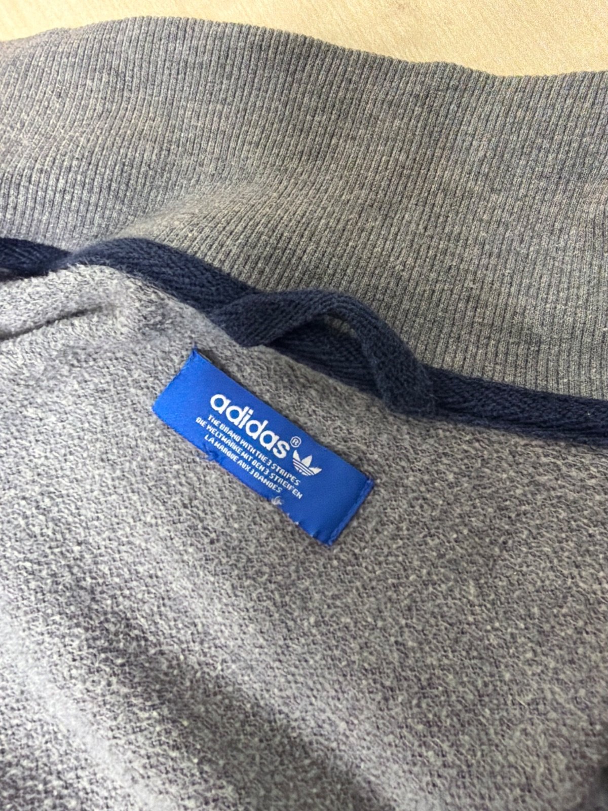 Adidas Originals chaqueta chándal gris trébol Vintage Streetwear — foto 5