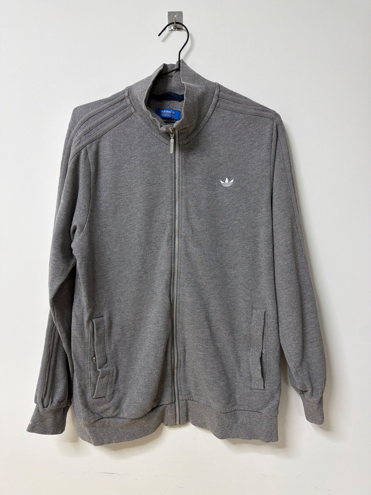 Adidas Originals chaqueta chándal gris trébol Vintage Streetwear