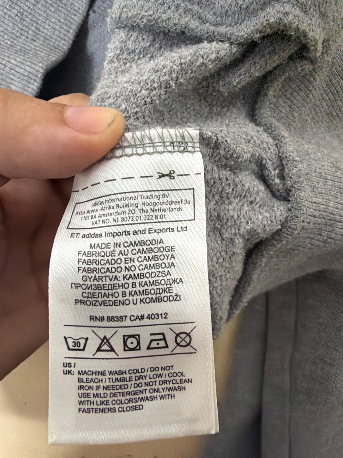 Adidas Originals chaqueta chándal gris trébol Vintage Streetwear — foto 8