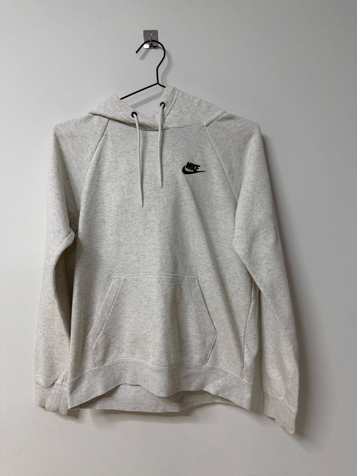 Sudadera Nike capucha gris jaspeado XS streetwear