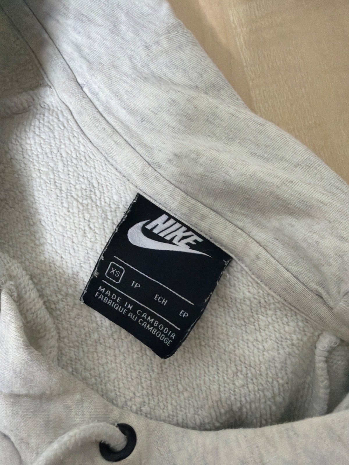 Sudadera Nike capucha gris jaspeado XS streetwear — foto 3