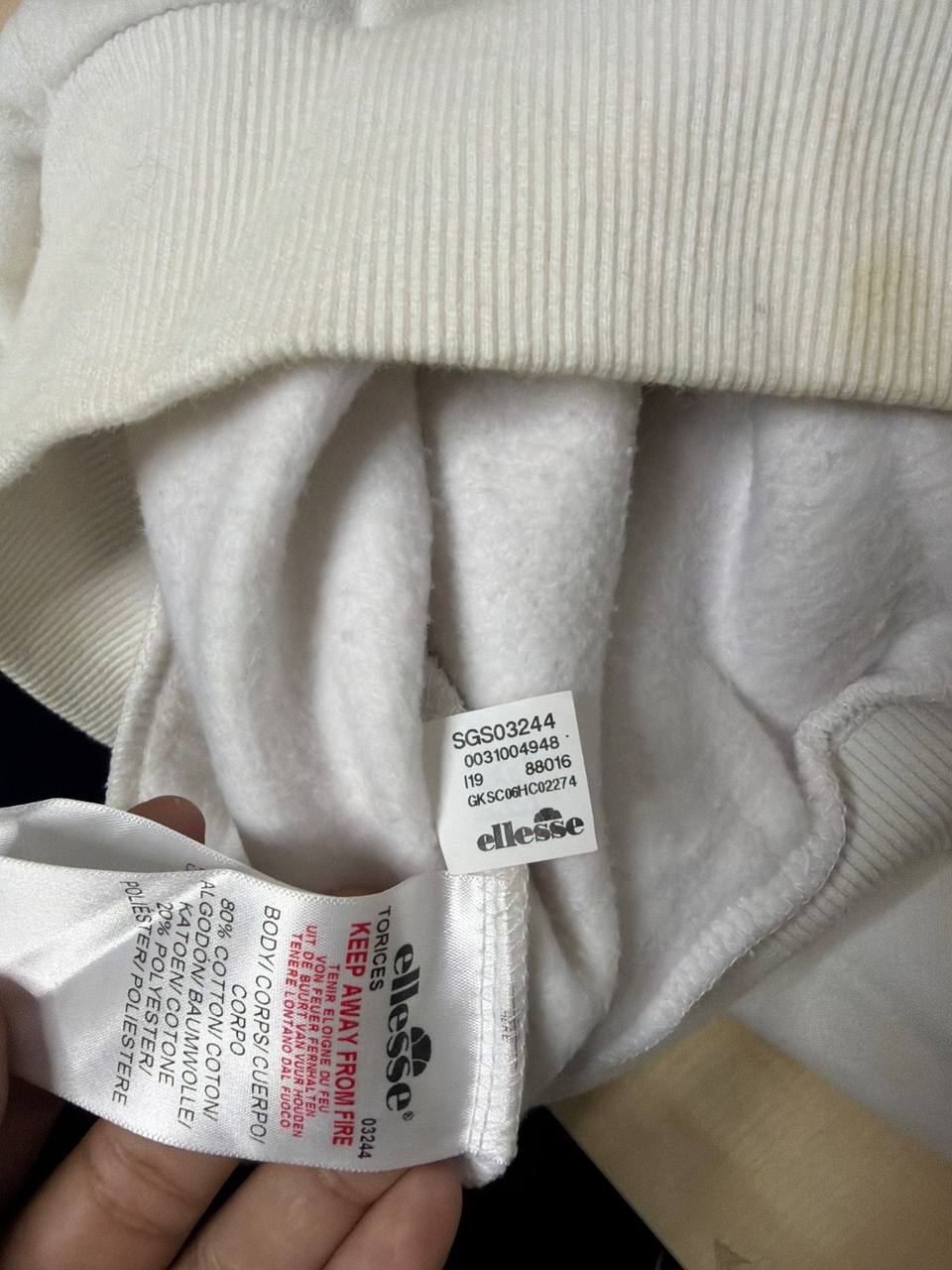 Ellesse sudadera capucha blanca Streetwear Vintage Retro — foto 11
