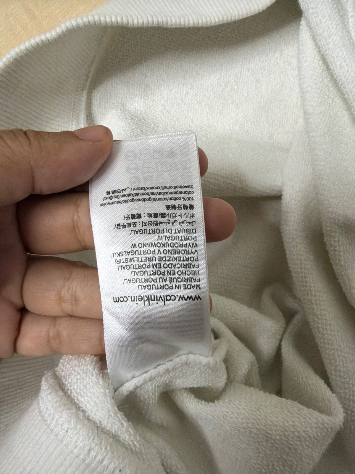 Sudadera crop Calvin Klein blanco logo CALVIN Vintage Y2K — foto 6