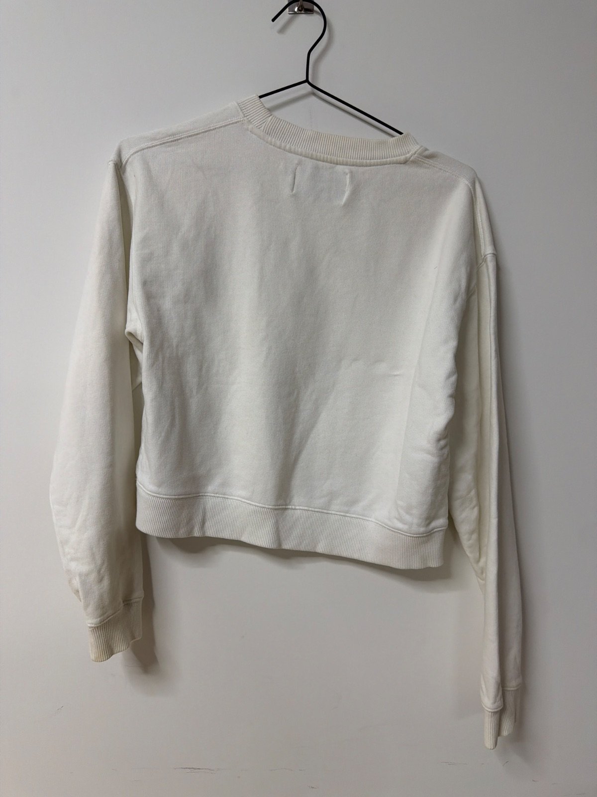 Sudadera crop Calvin Klein blanco logo CALVIN Vintage Y2K — foto 3
