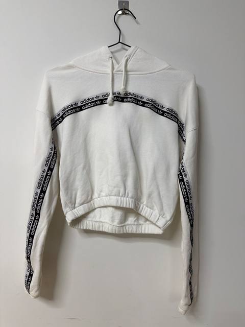 Adidas Originals sudadera crop blanca capucha vintage