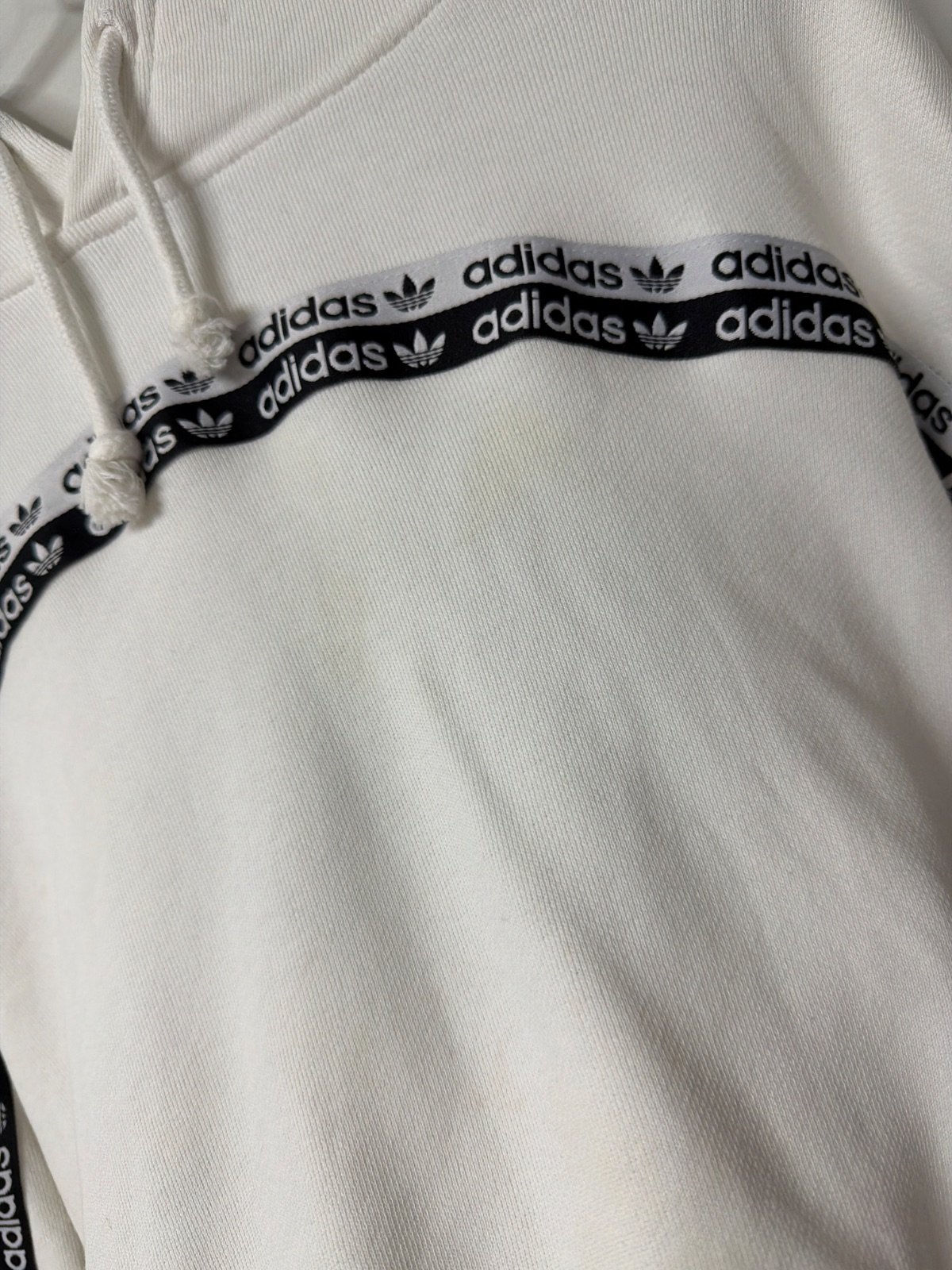 Adidas Originals sudadera crop blanca capucha vintage — foto 3