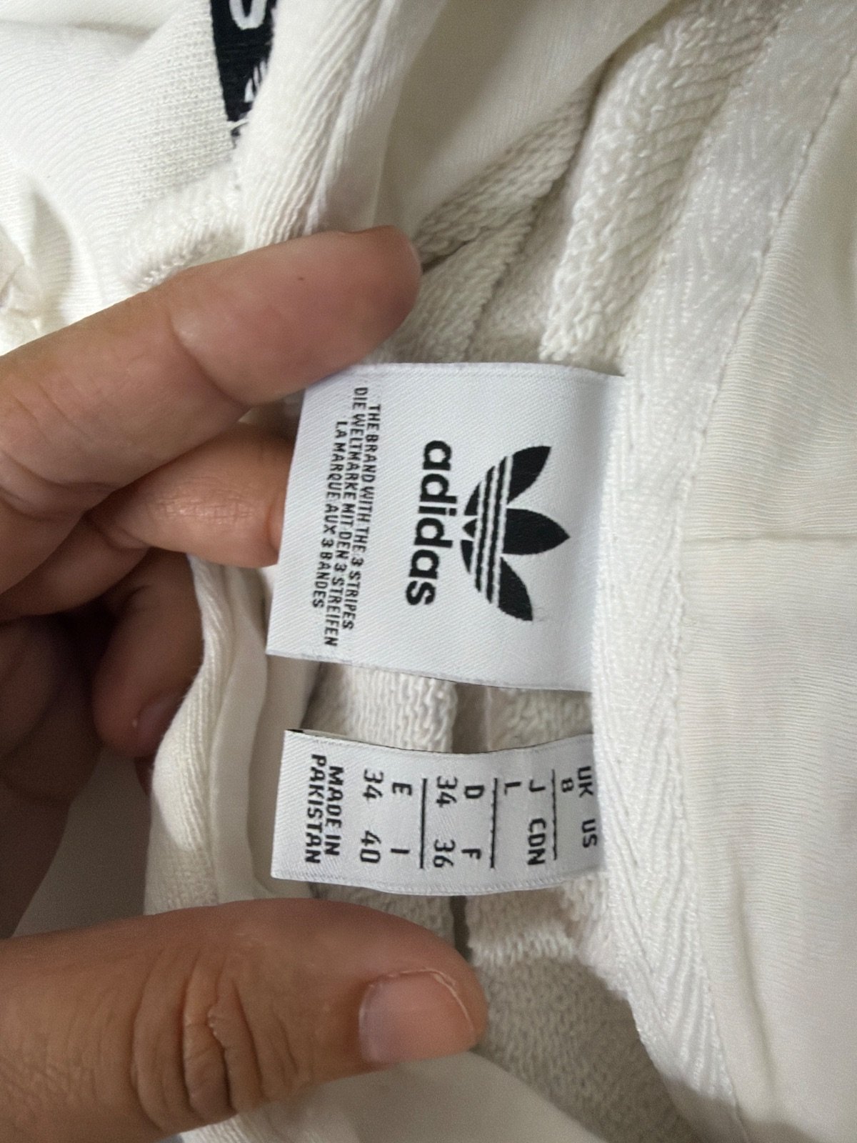 Adidas Originals sudadera crop blanca capucha vintage — foto 8