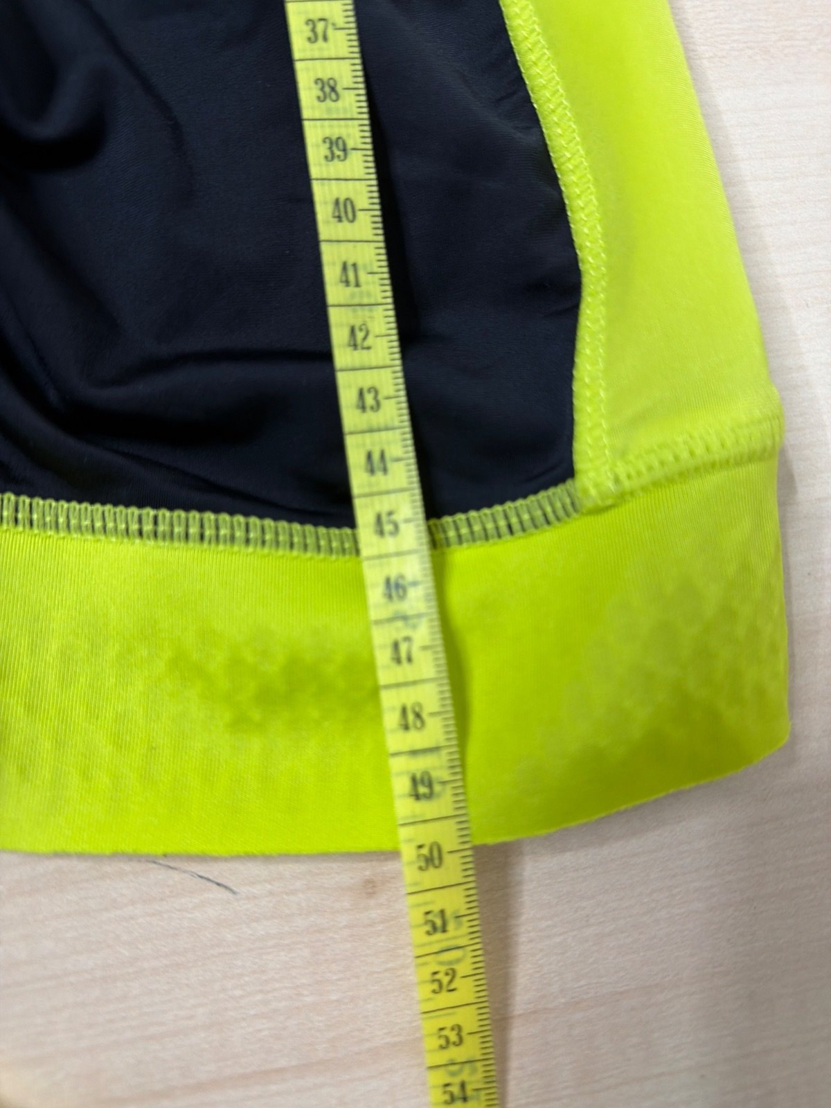 Crivit culotte ciclismo M negro amarillo flúor badana — foto 6