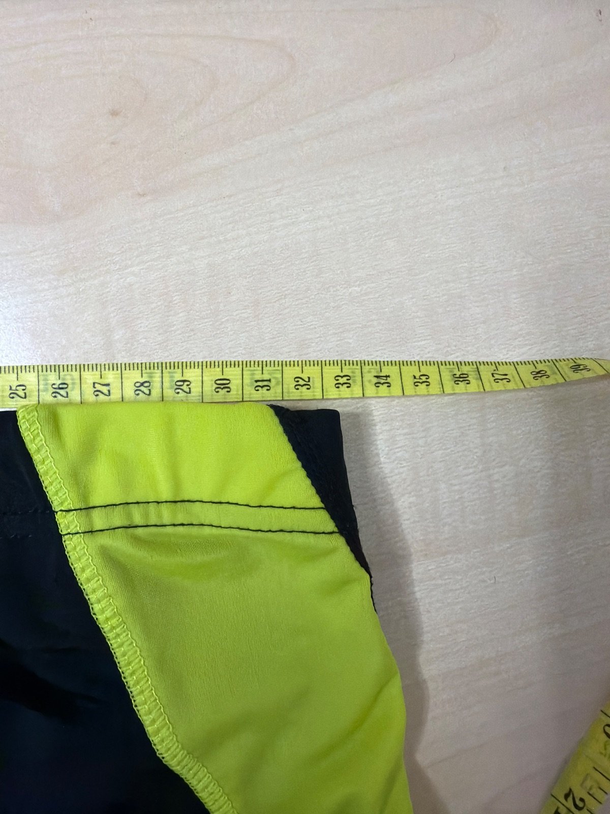 Crivit culotte ciclismo M negro amarillo flúor badana — foto 4
