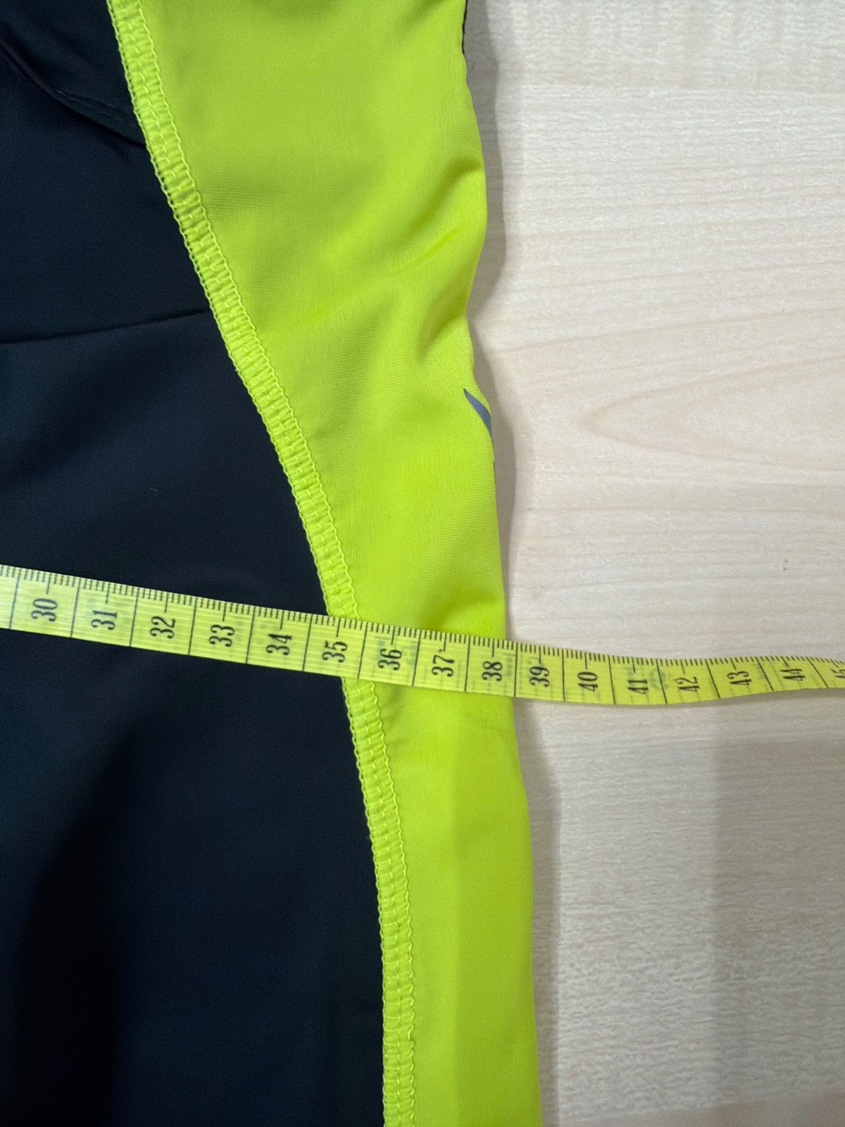 Crivit culotte ciclismo M negro amarillo flúor badana — foto 5