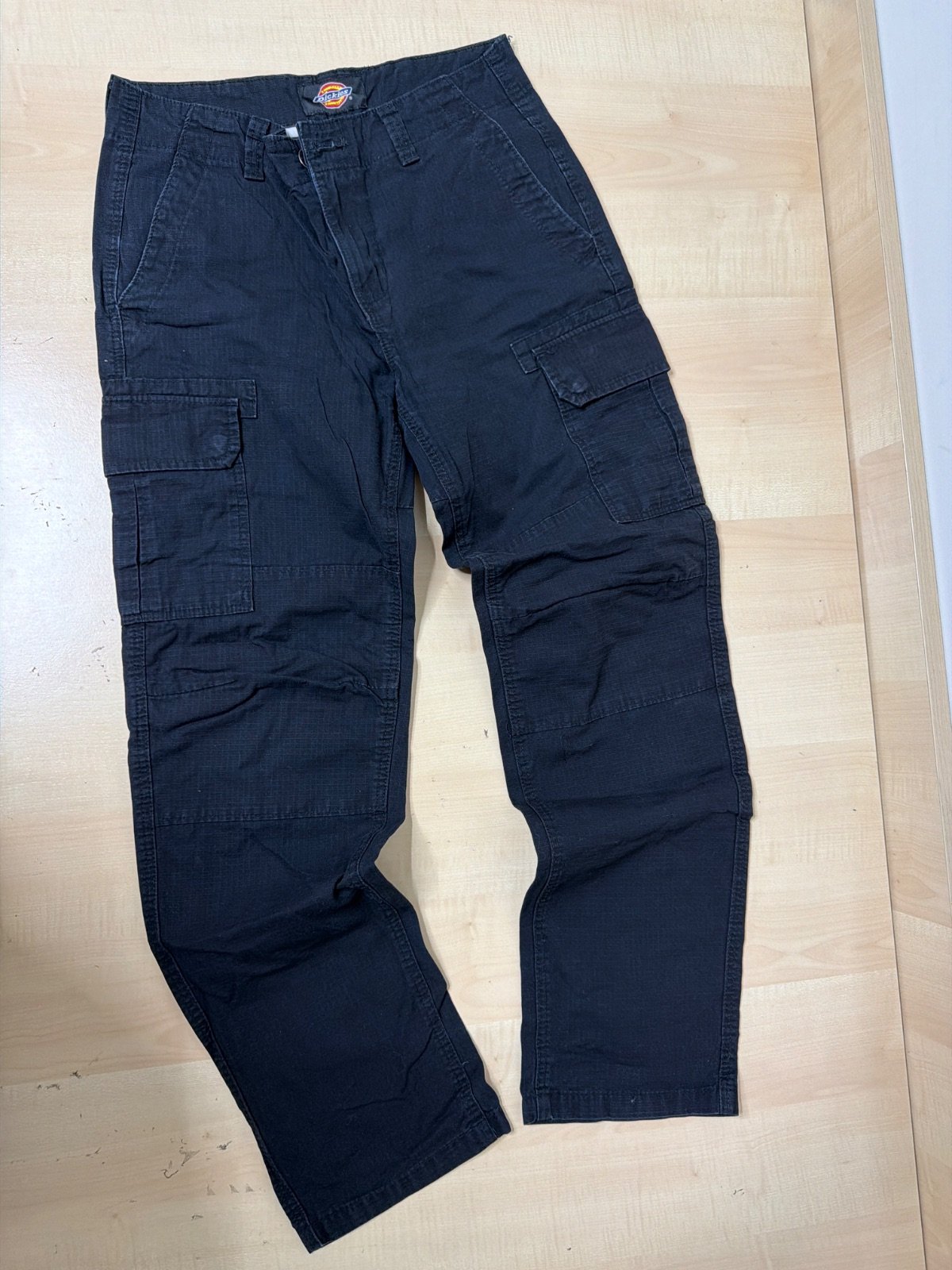 Dickies Black Ripstop Cargo Workwear Pants W28