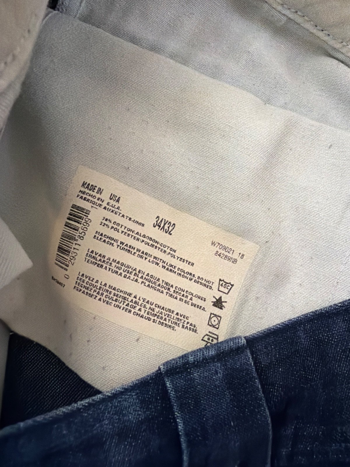 Pantalón Dickies Vintage Made in USA Denim Faded - Talla 34x32 (W34) — foto 10