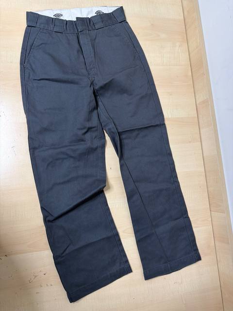 Dickies Work Pants Charcoal Grey W26 Straight Skater Trousers Y2K