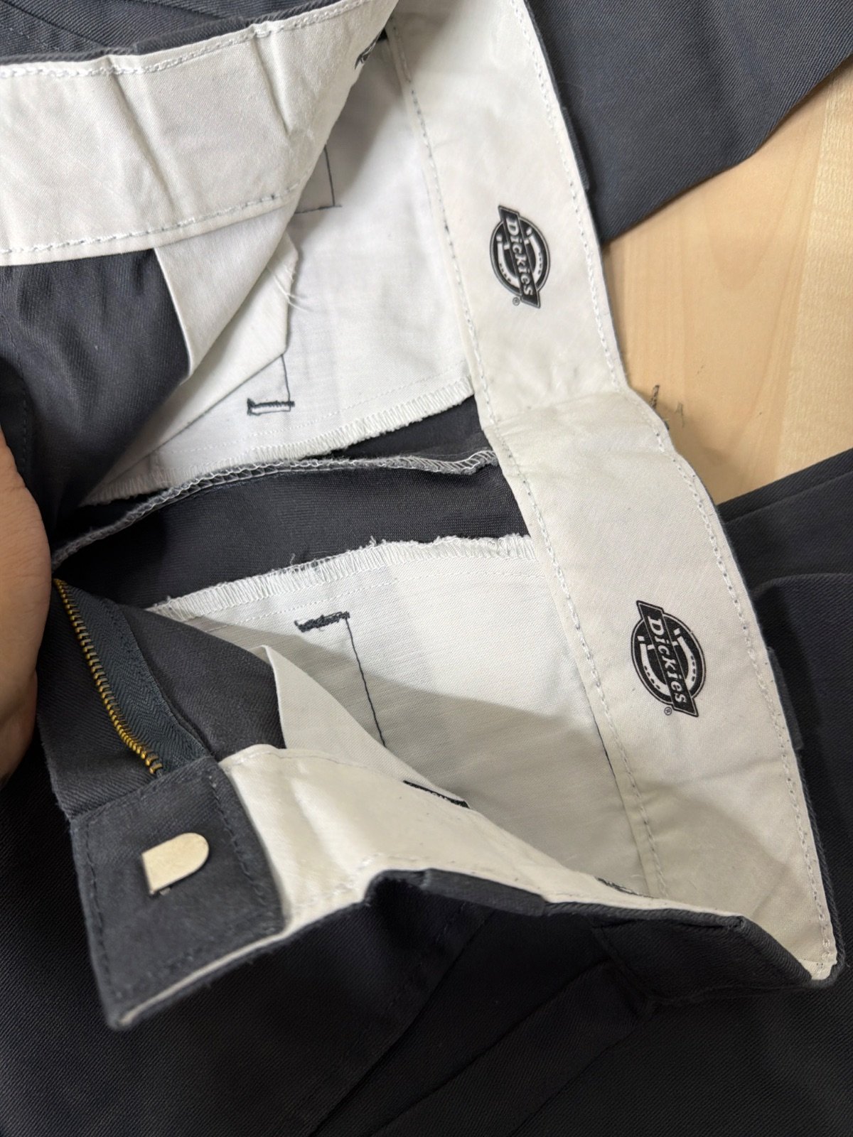 Dickies Work Pants Charcoal Grey W26 Straight Skater Trousers Y2K — foto 7