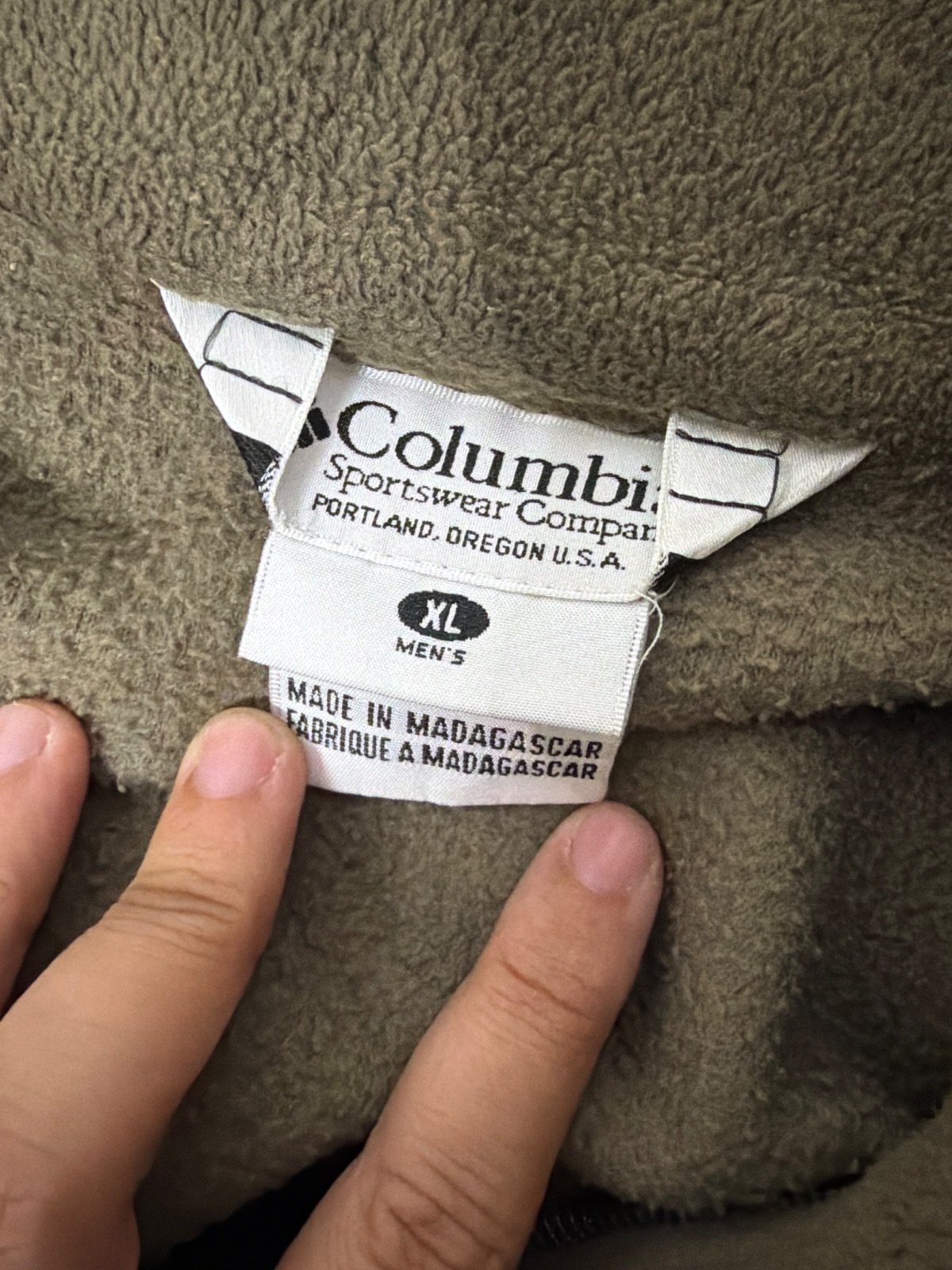 Columbia Chaqueta Polar Verde Oliva Talla XL Vintage Outdoor — foto 3