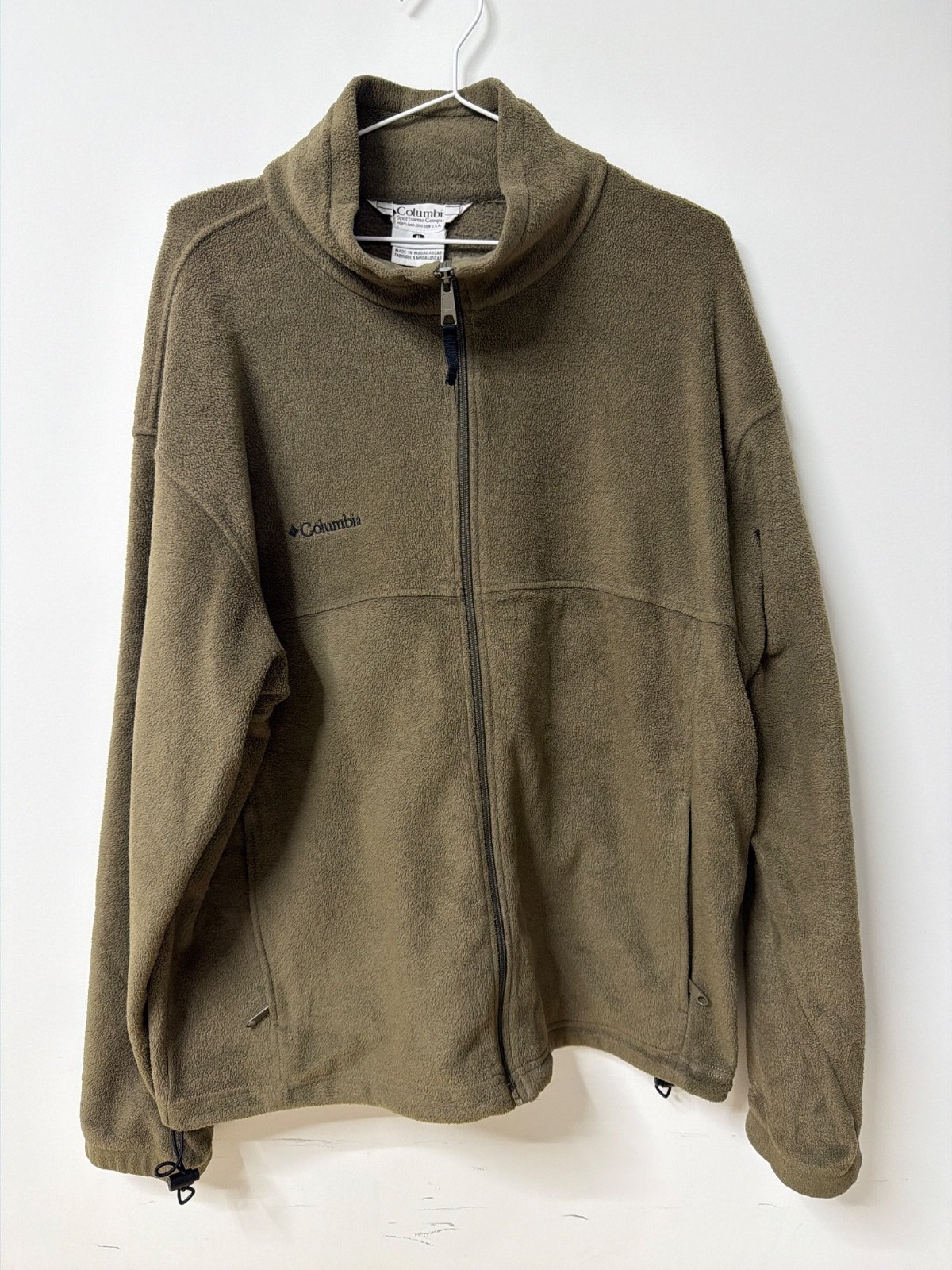 Columbia Chaqueta Polar Verde Oliva Talla XL Vintage Outdoor