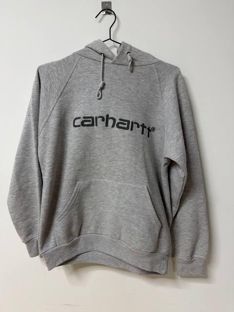 Sudadera Vintage Carhartt Gris Logo Spellout - Talla S/M (Boxy Fit)