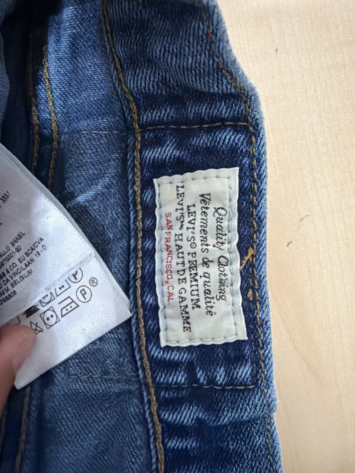 Levi's 501 vaquero recto azul deshilachado vintage — foto 9