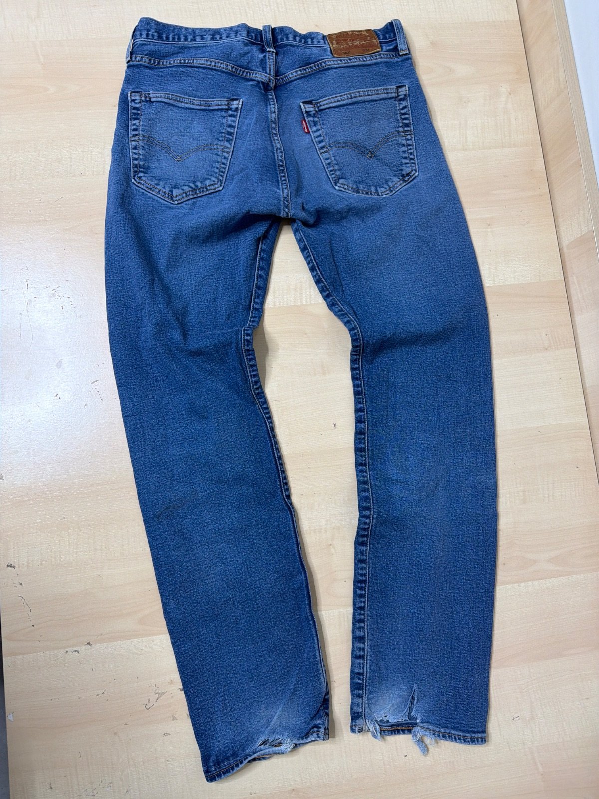 Levi's 501 vaquero recto azul deshilachado vintage — foto 2