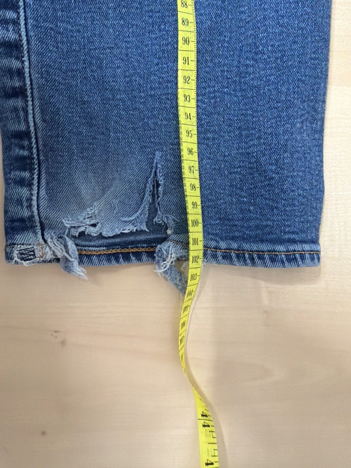 Levi's 501 vaquero recto azul deshilachado vintage — foto 5