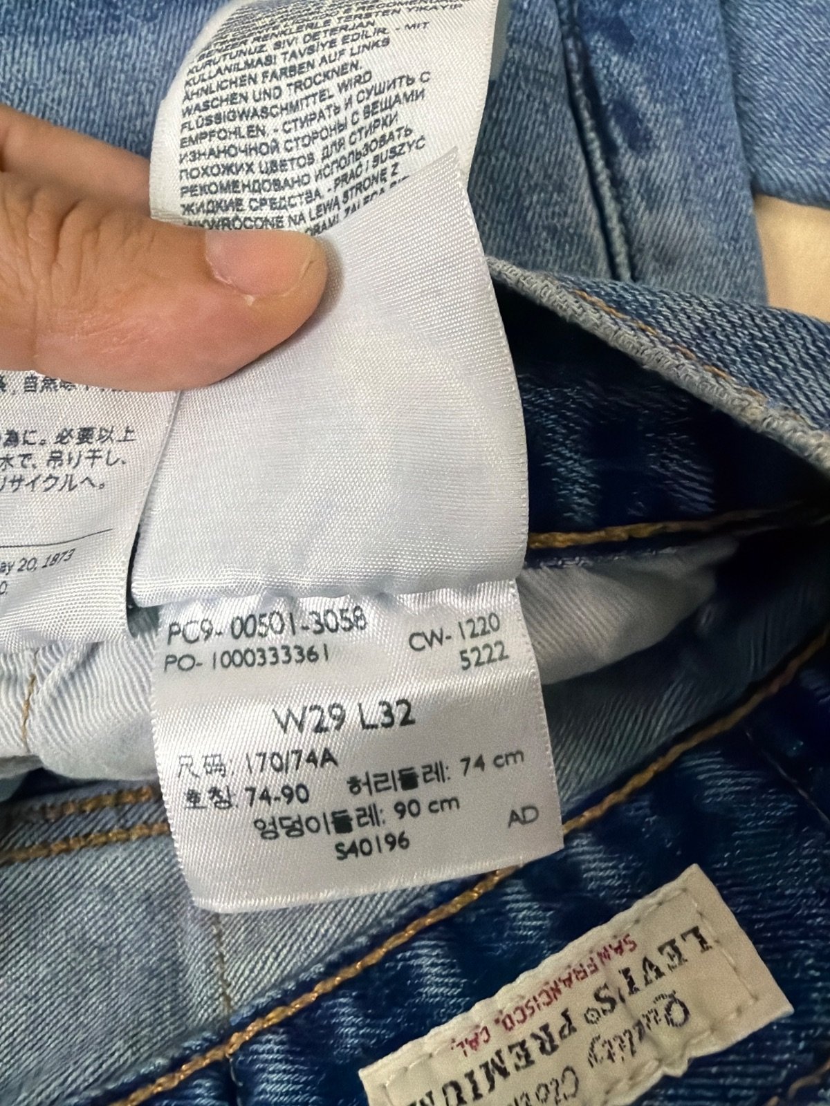 Levi's 501 Vaqueros W29 L32 Azul Vintage Streetwear — foto 9