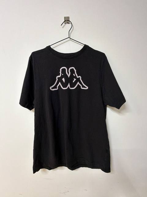 Kappa camiseta negra logo Omini Talla L Vintage Streetwear