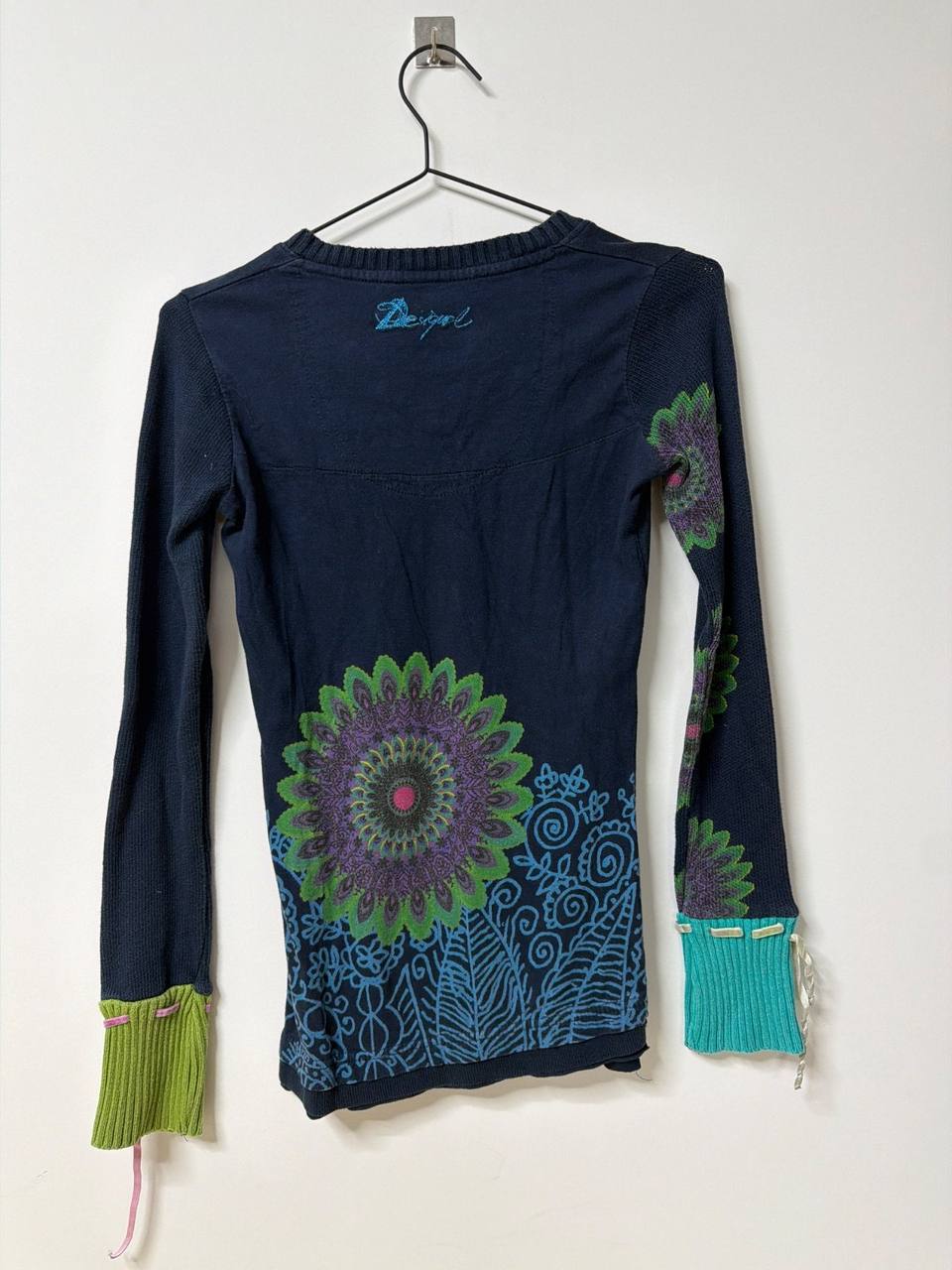 Desigual jersey mujer mandala azul pavo real vintage boho — foto 2